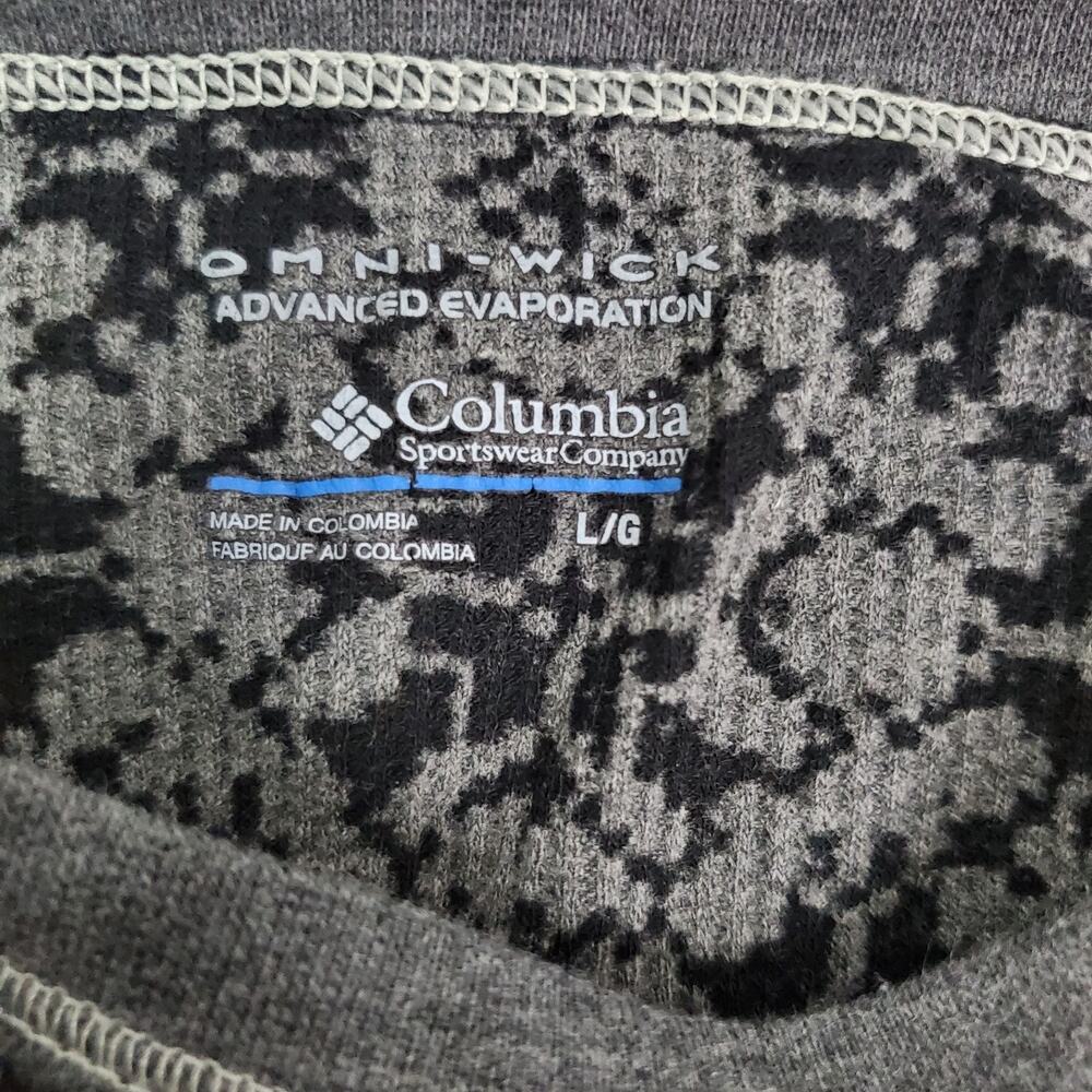 Columbia Omni Wick Gray Black T Shirt Womens Large Long Sleeve Regular Fit - Picture 3 of 7